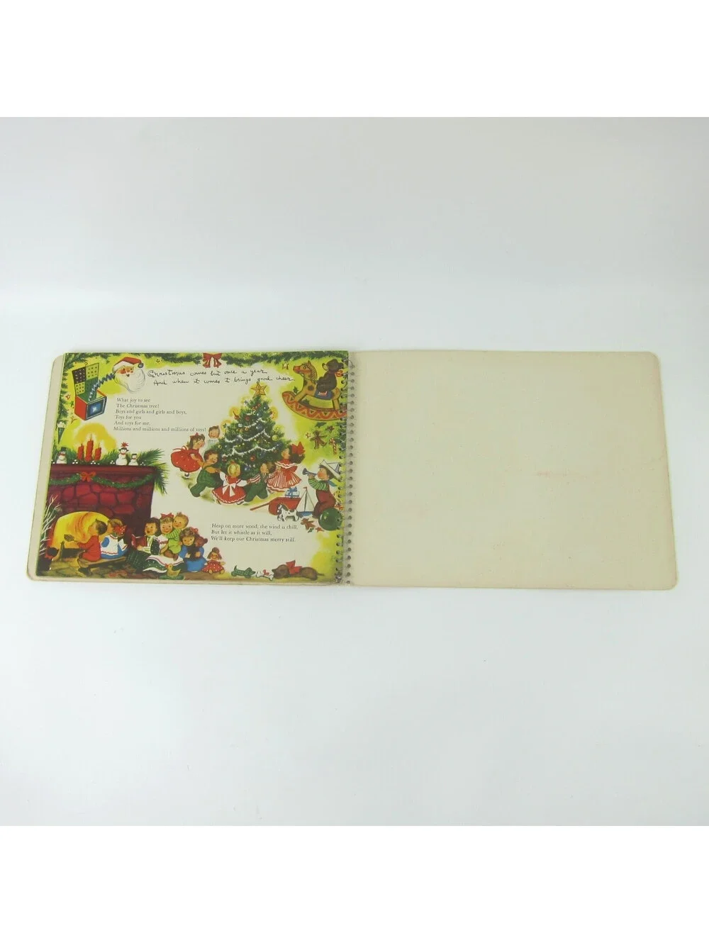 Vintage Christmas on Stage Pop Up Book Charlot Byi Children's Spiral Bound 1950